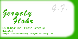 gergely flohr business card